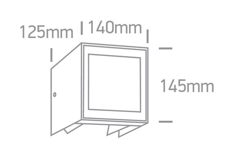 Schaula LED 11W, 700lm, 3000K, 230V, IP54,antracit
