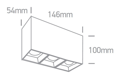 Sienna-II-M 3x7W, 3x550lm, 3000K, 100-240V, IP20, 36°, alb