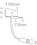 Swan SQ 3W, 150lm, 3000K, 100-240V, IP20, 36°, negru