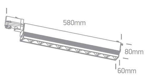 Gilo LED 10x5W, 10x400lm, 3000K, 230V, IP20, 30°, alb