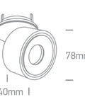 Atria LED 8W, 600lm, 3000K, 230V, IP20, 25°, negru