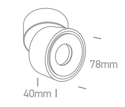 Onda X 8W, 600lm, 3000K, 230V, IP20, 25°, negru