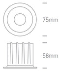 Sadr LED 12W, 960lm, 3000K, 230V, IP20, 45°, negru