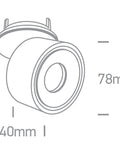 Testo-S 12W, 960lm, 3000K, 230V, IP20, 45°, alb