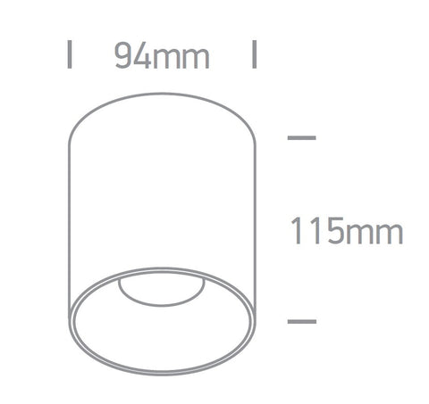 Testo-M 20W, 1600lm, 3000K, 230V, IP20, 45°, alb