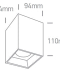 Sienna-I-M 20W, 1600lm, 3000K, 230V, IP20, 45°, negru