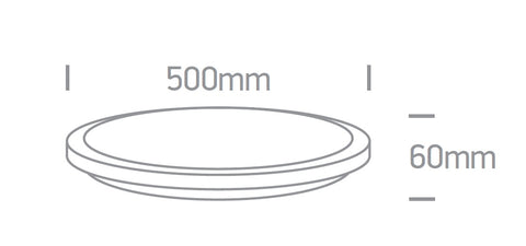 Miram Medium LED 36W, 2700lm, 3000K, 100-240V, IP20, alb