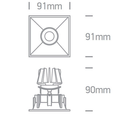 Algol LED 11W, 820lm, 3000K, 230V, IP20, 38°, negru