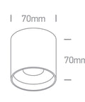 Aludra-S LED 8W, 520lm, 3000K, 230V, IP20, 38°, alb