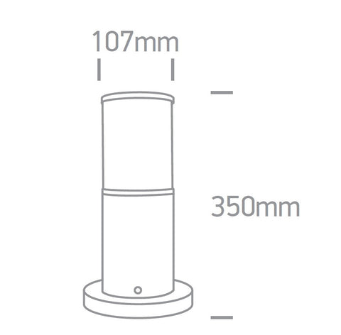 Jamba-PL2 Pollerleuchte, E27, 20W, 100-240V, IP54, negru