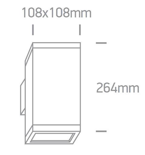 Cube 2-CL, 75W, E27, 100-240V, PAR30, IP54, negru