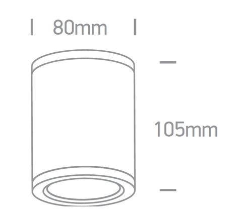 Maria-CL-R LED 6W, 440lm, 3000K, 100-240V, IP54, 35°,negru