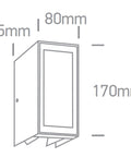 Dako II Up/Down LED 2x3W, 2x200lm, 3000K, 240V, IP54,negru