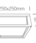 Bono-WL-I-S Wall luminaire 15W, E27, 100-240V, IP54, negru