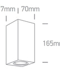 GARO I Wall luminaire 7W, 100-240V, GU10, IP65, negru