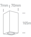 GARO II Wall luminaire 2x7W, 100-240V, GU10, IP65, negru