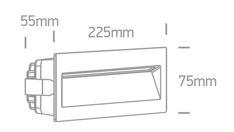Moon S LED 6W, 550lm, 3000K, 100-240V, IP65, negru