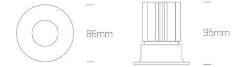 Ina-RZ LED 12W 1100lm 930 700mA IP20 40°Dimm negru