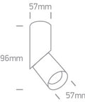 Tusa 10W 230V GU10 IP20 argintiu