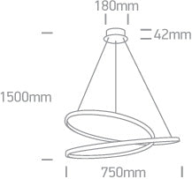 Mia L 40W 2400lm 3000K Ra80 230V IP20alama
