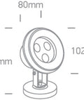Sabadel S 3x1W 200lm 4000K Ra80 stainless steel