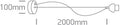Avila L 20W 230V E27 IP20 negru