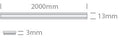 LED profil aluminiu for heat dissipation L- 2m