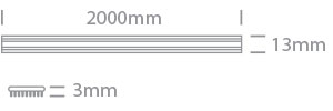 LED profil aluminiu for heat dissipation L- 2m