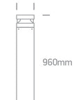 Andros LED 20W 2000lm 840 230V IP65 antracit H-960mm