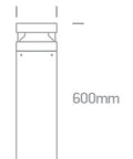 Andros LED 20W 2000lm 830 230V IP65 antracit H-600mm