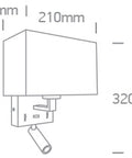 Fanes 3W LED + 12W E27W 150lm 3000K 220-240V IP20 negru