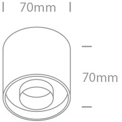 Gordi LED 8W 560lm 3000K Ra97 220-240V IP20 negru