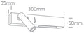 Archi LED 3+6W 480lm 3000K Ra80 220-240V IP20 negru