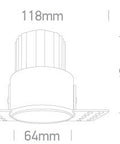 Rea LED 10W 1100lm 3000K Ra90 IP54 alb