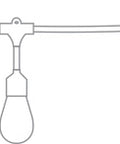 Lanț luminos Jinn LED 1W 2700K IP67 negru L‑8500mm