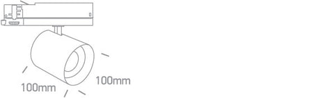 SL LED 35W 4200lm 940 IP20 220-240V Dimm 38° negru