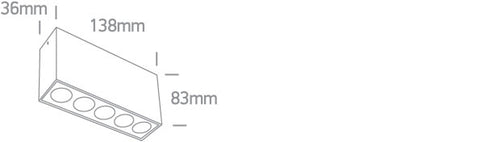 Orion-C LED 12W 840lm 930 IP20 220-240V 38° alb