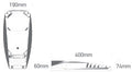 Black LED 50W 6800lm 3000K 100-240V IP66 IK08 negru