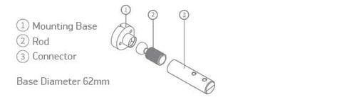 Kit perete-perete pentru benzi LED de până la 15 mm (2 buc)