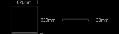 Lano Quadro BL M625 40W 3600lm-4000lm-3800lm UGR19 230V