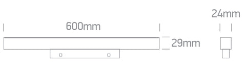 Dio LED 16W 1280lm 930 IP20 48VDC 120° negru