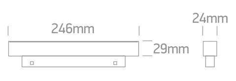 RIO L LED 12W 960lm 930 IP20 48VDC 50° negru