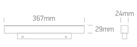 RIO L LED 18W 1440lm 930 IP20 48VDC 50° negru