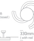 Fanlight-1 32W 3500lm 3K-4K-5,5K CRI85 Dimm IP20 230V negru