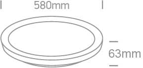 Sondrio L LED 48W 4080lm CCT CRI90 IP20 230V dimm 120° alb