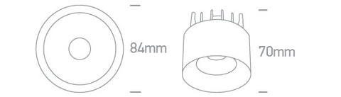 Feud LED 12W 1100lm 930 IP20 38° 230V negru