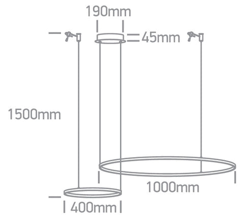 Ringo 2 LED 65W 4800lm 840 Dimm 230V IP20 negru