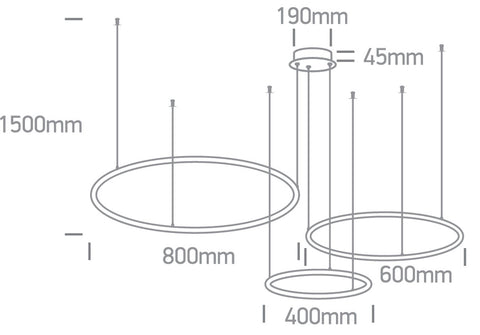 Ringo 3 LED 48W 3550lm 840 Dimm 230V IP20 negru