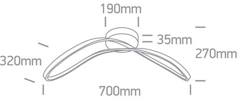 Jean 1 LED 40W 2800lm 830 230V IP20 Dimm șampanie