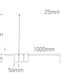 Sigo 5x7W MR16 GU10 110-240V negru L=1000mm